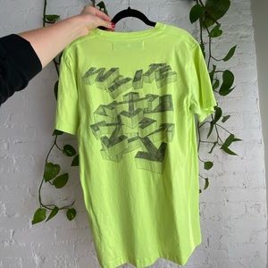 Off White Mens Neon Yellow T Shirt